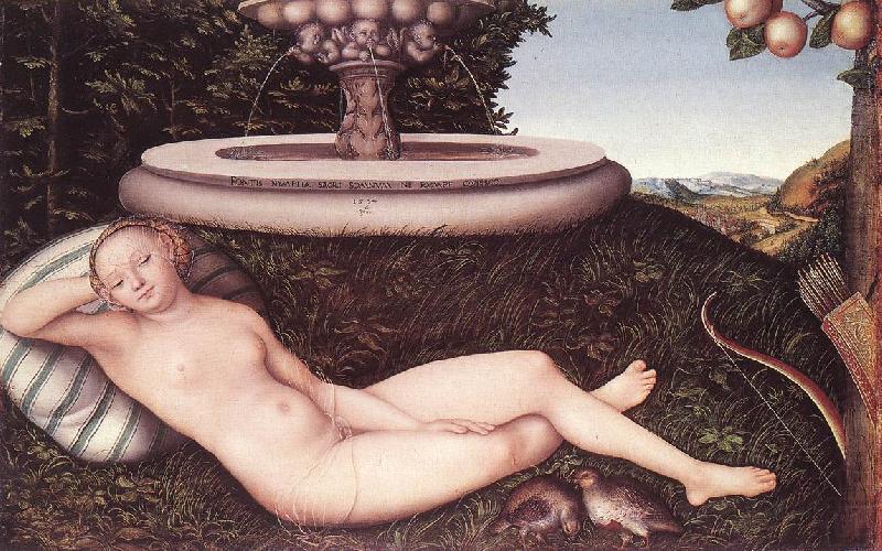 CRANACH, Lucas the Elder The Nymph of the Fountain fdg china oil painting image